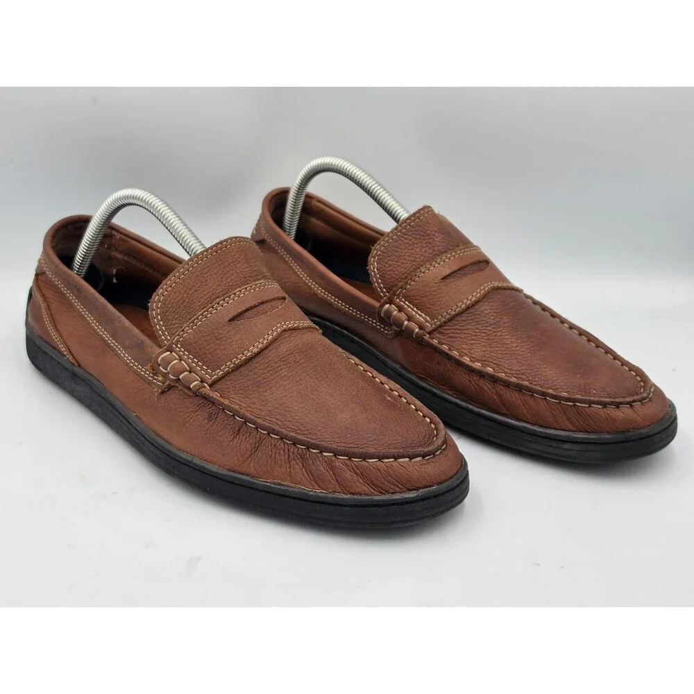 Johnston & Murphy Emmett Penny Loafer Driving Shoes Mocasin Brown Men’s Size 8 M